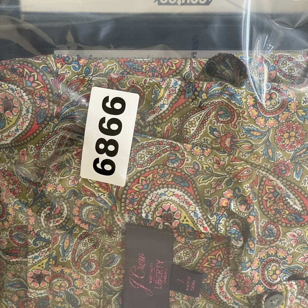 J. Crew Slim Perfect Shirt Liberty Lee Manor Paisley Womens 2 Button Up Cotton - Picture 15 of 15